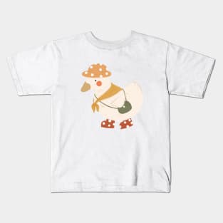 Duck illustration cozy vintage  lovely Kids T-Shirt